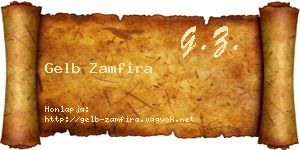 Gelb Zamfira névjegykártya